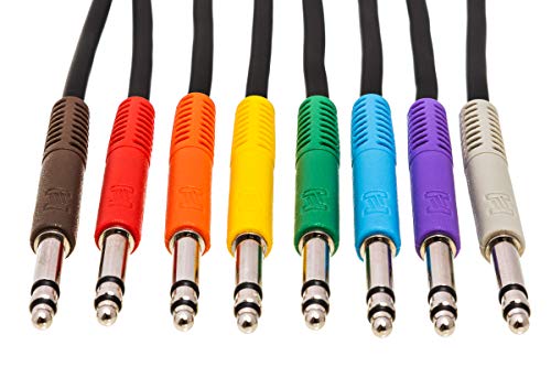 Hosa TTS-890 Balanced Patch Cables, TT TRS to Same, 3 ft