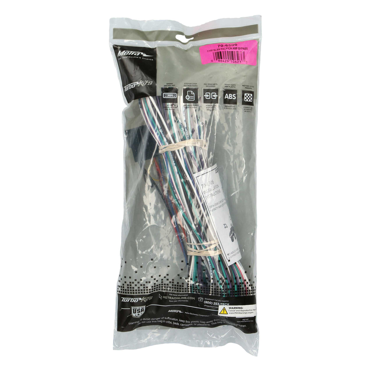 Metra 70-6506 Amp Bypass Harness Compatible Fits Chrysler Pacifica 2004-2008