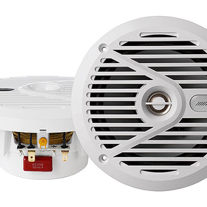 Alpine MRN-S77-LW 600W 7.7" 2 Way Coaxial Marine Speakers with White LED Grilles