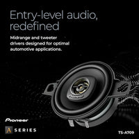 Thumbnail for Pioneer TS-A709 2-3/4” 2-Way 450 Watt Power Coaxial Speaker with a 16mm Tweeter