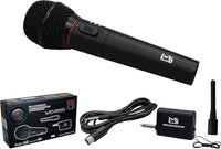 Thumbnail for MR DJ MIC1000 Dual Function Wireless/Wired Black Handheld Microphone System