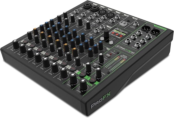 Mackie ProFX10GO Battery-powered 10-channel Mixer with USB and Enhanced Effects