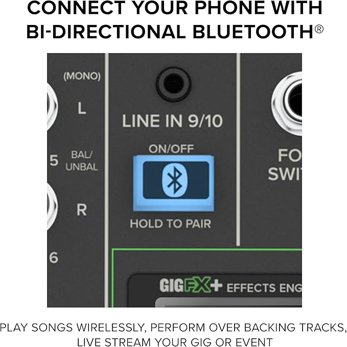 Mackie ProFX10GO Battery-powered 10-channel Mixer with USB and Enhanced Effects