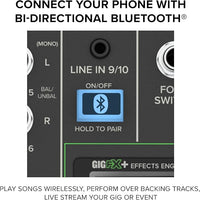 Thumbnail for Mackie ProFX10GO Battery-powered 10-channel Mixer with USB and Enhanced Effects
