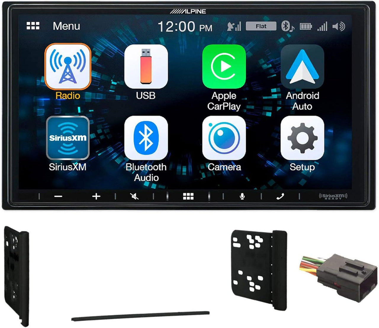 Alpine iLX-W670 7" Mechless Receiver Bluetooth w/Carplay/Android for 1999-2004 Ford F-250/350/450/550