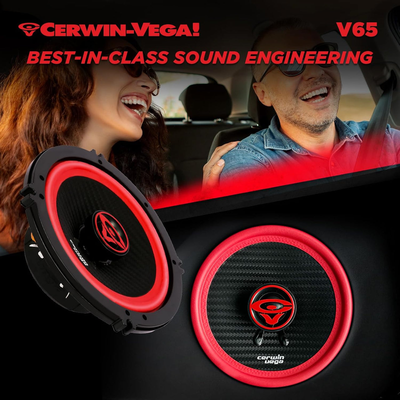 Cerwin Vega V65 2025 Edition - 6.5" 2-Way Coaxial Speakers (4Ω)