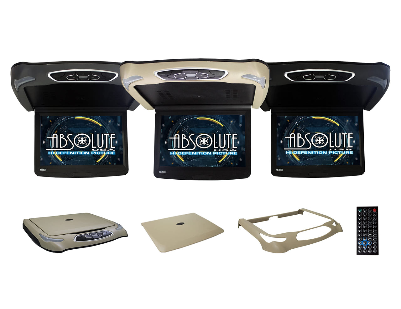 Absolute DFL-14HD 14" Flip Down TFT LCD Monitor with Built-in DVD Player