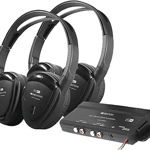 Power Acoustik HP-902RFT 2-Channel RF 900 MHz Wireless Headphones with Transmitter