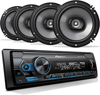 Thumbnail for Pioneer DEH-S4220BT 1-DIN Bluetooth Car Stereo CD Player & 2 Pioneer 6.5