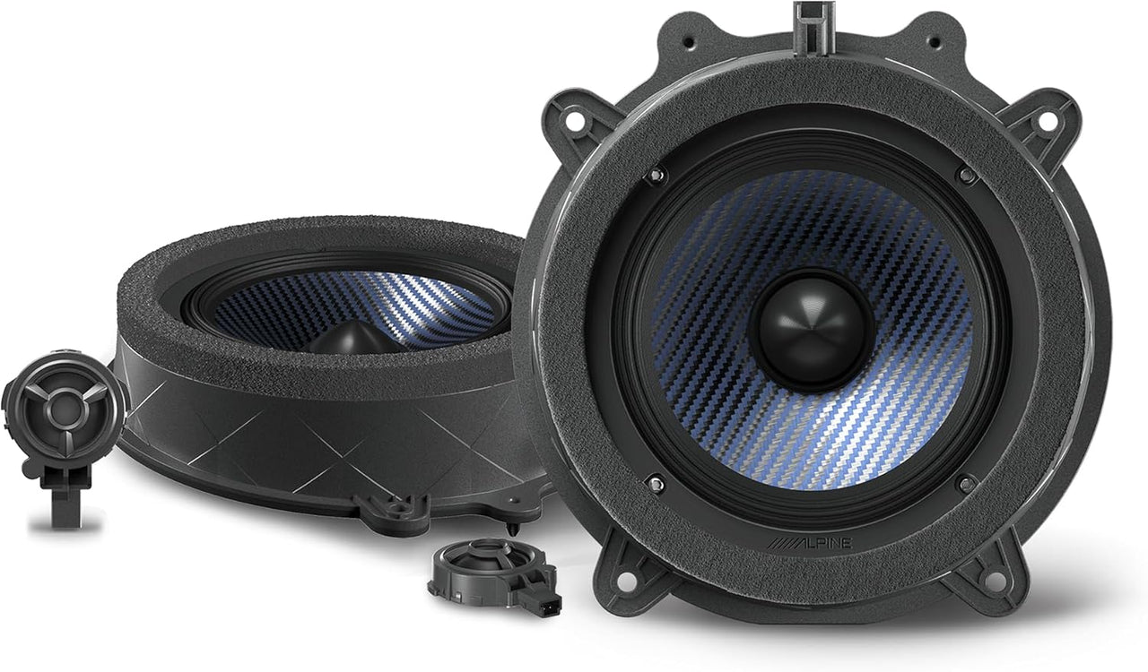 Alpine EV-65CF-T 6.5" Front Door Component Speaker Set for 2017-24 Tesla Model 3 & 2020-24 Tesla Model Y