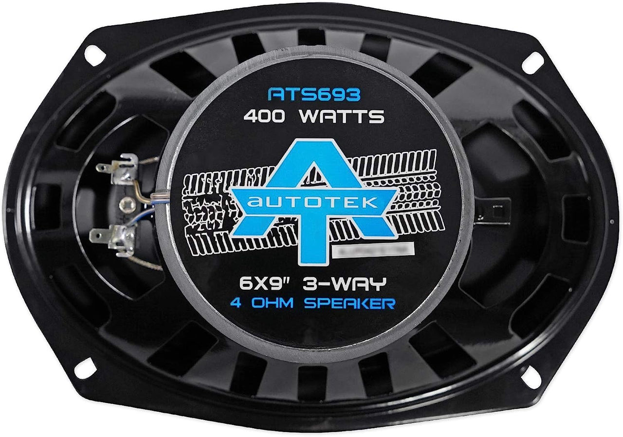 AUTOTEK ATS693 800W Peak (400W RMS) 6"x9" ATS Series 3-Way Coaxial Car Speakers