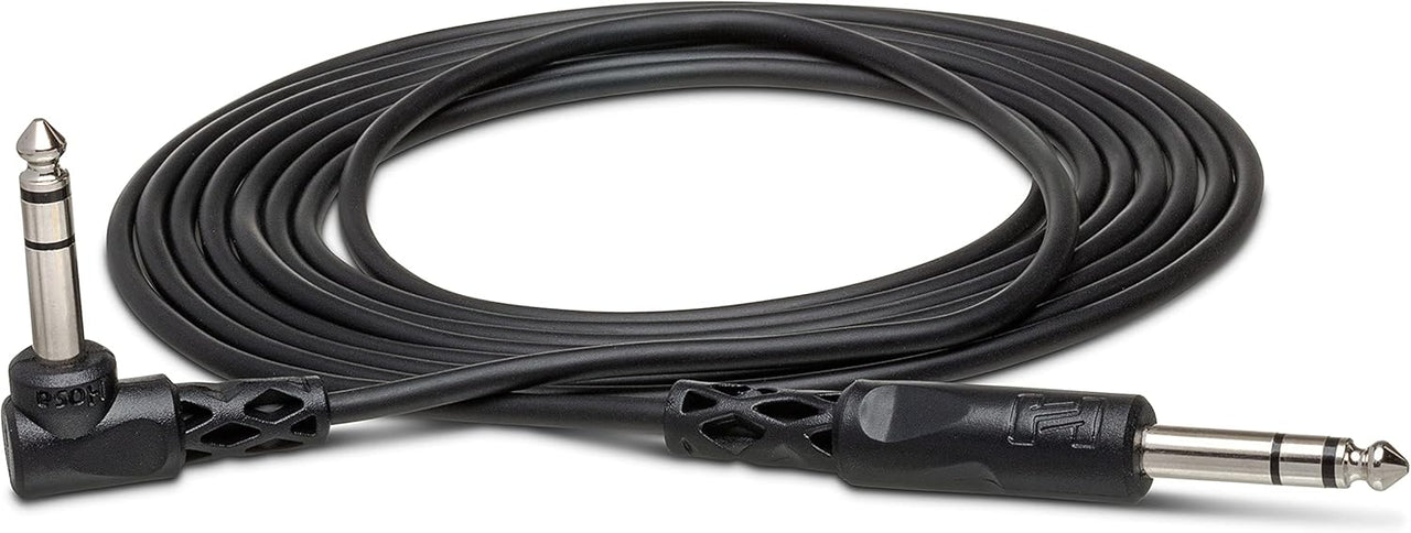 Hosa CPP-103R Interconnect Cable 1/4-inch TS Male to Right-angle 1/4-inch TS Male 3 foot