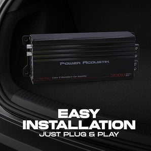 Power Acoustik MICRO1-3000D 3,000W Class D Compact Monoblock Car Amplifier