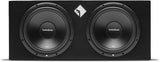 Rockford Fosgate R2-2X12 dual subwoofers in sealed enclosure, delivering 1000W peak power for superior sound quality.