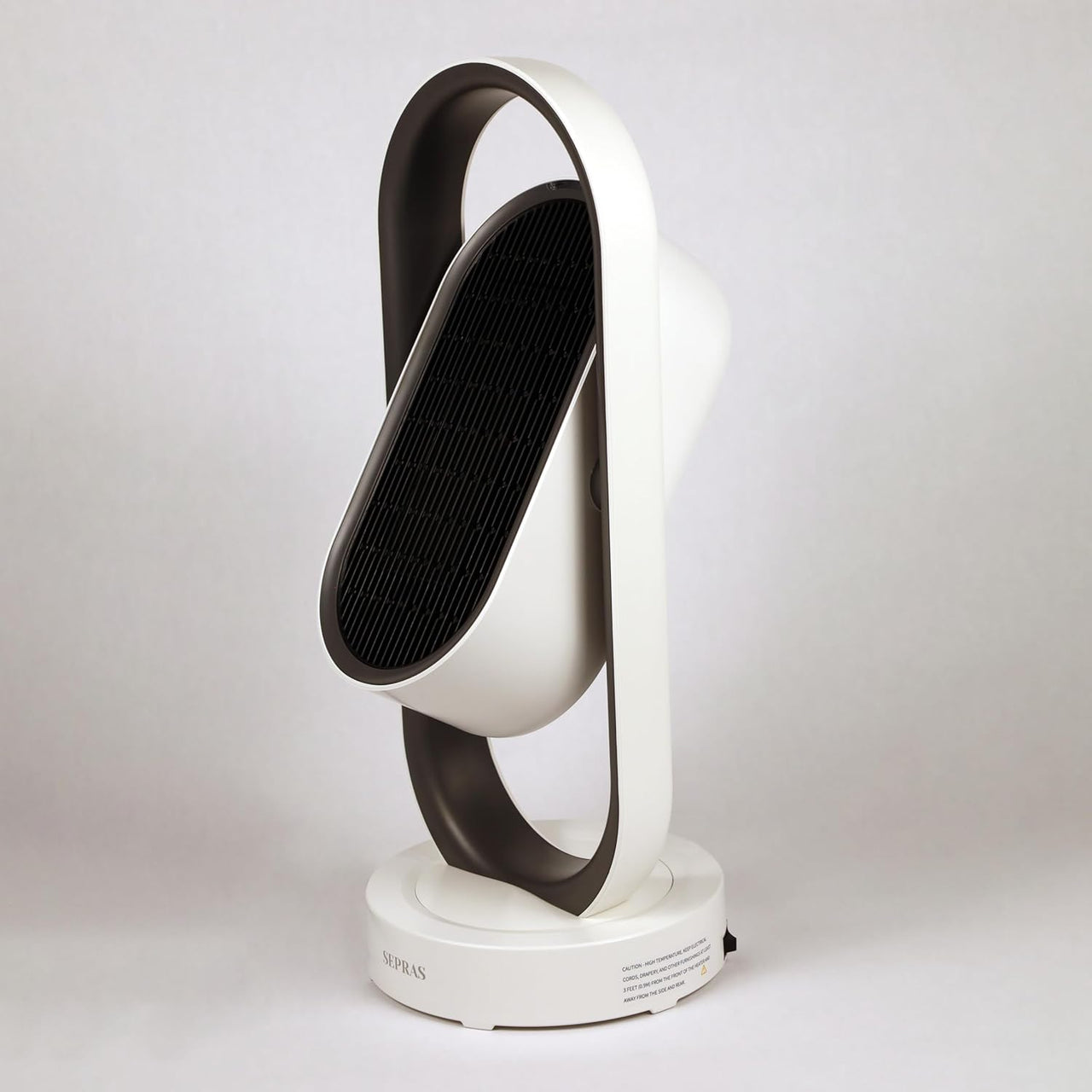 2-in-1 PTC Ceramic Heater & Fan Remote 3 Modes Safety Grid White