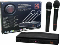 Thumbnail for MR DJ MIC3250 Dual Channel Wireless Microphone System Set with 2 Handheld Mic