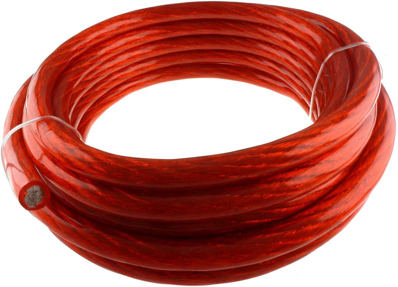 Absolute P025RD 0 Gauge 25 Feet Red Power Ground Wire Cable