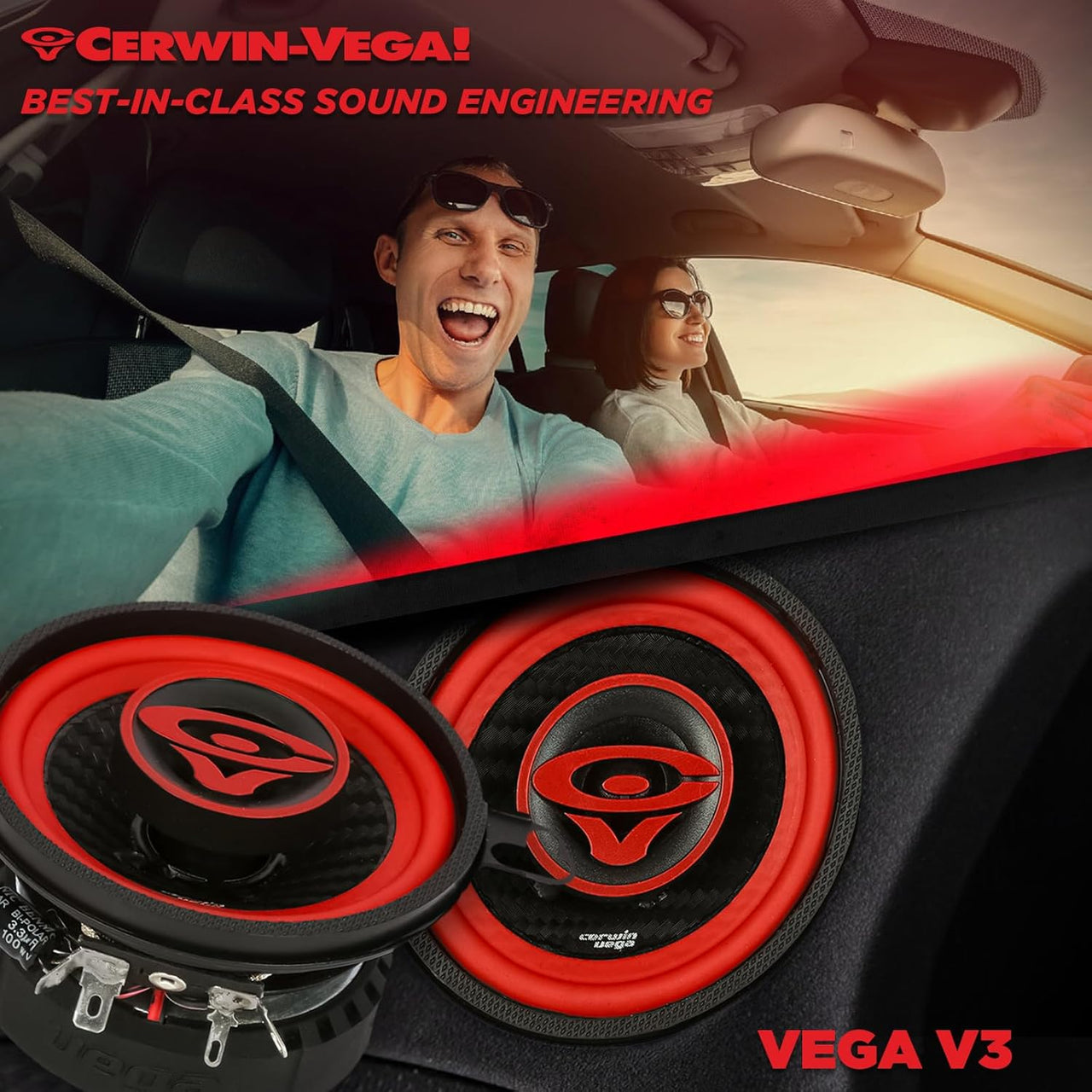 Cerwin Vega V3 2025 Edition - 3.5" 2-WAY COAXIAL FULL RANGE SPEAKERS