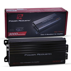 Power Acoustik MICRO1-3000D 3,000W Class D Compact Monoblock Car Amplifier