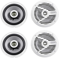Thumbnail for 2 Alpine SPS-M601W 6.5” Coaxial 2-Way Marine Speaker with White Grilles