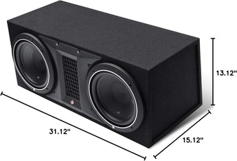 Rockford Fosgate Punch P1-2X10 Dual P1 10" Loaded Subwoofer Enclosure Ported