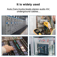 Thumbnail for American Terminal 100 Red Insulated Fork Spade Wire Connector Electrical Crimp Terminal 18-22AWG