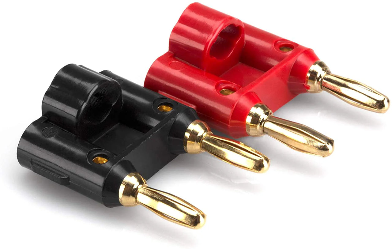 Yorkville AA62 Dual Banana Plugs - 2 Pieces - Red and Black