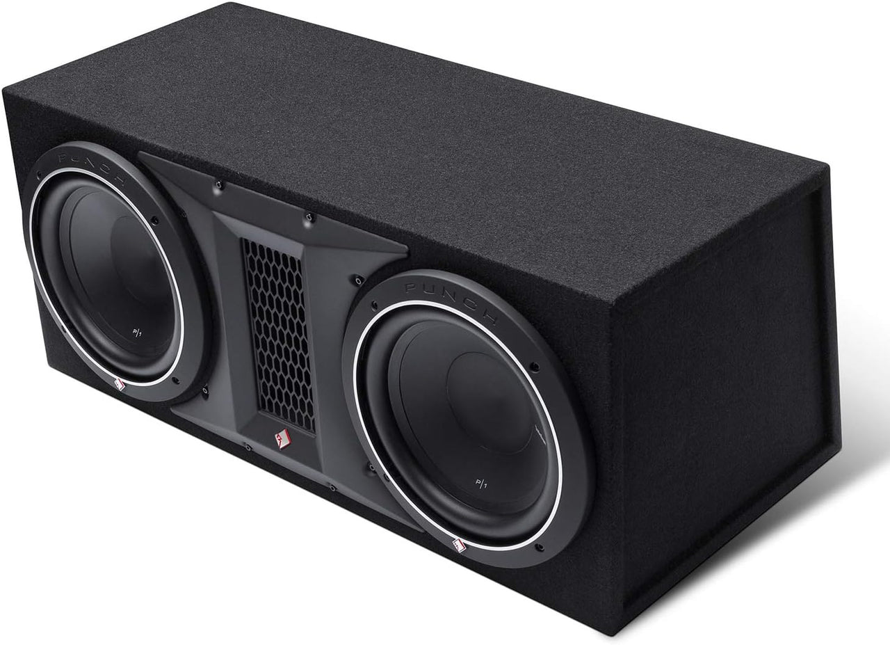 Rockford Fosgate P300X1 Amplifier & P1 2X10" Ported Loaded Enclosure Subwoofer