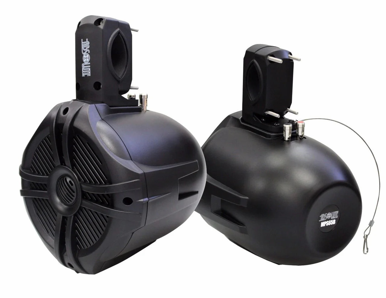 2 Absolute MPS65B Wake Board Marine RV 6.5" 200W Wake Tower POD Enclosure Speaker