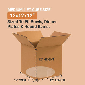 Shipping Boxes 12"L x 12"W x 12"H 25-Pack Corrugated Cardboard Box for Packing Moving Storage