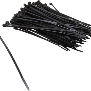 6" Cable Ties, 100 pk (6", 30lbs), 100 pk, Black, BCT6