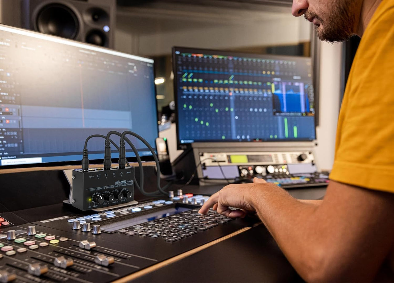 MR DJ Microamp HA400 Ultra-compact 4-channel stereo headphone amplifier