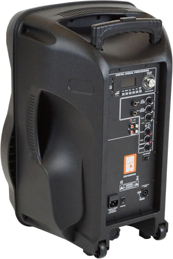 Dual 15-Inch Active PA Speaker Package with Stands
