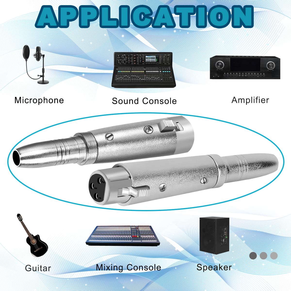 AT TQTXLRF XLR Female to 1/4" Stereo Female Adapter Converter Gender Audio Coupler