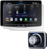 Thumbnail for Alpine KAE-HF11DA Screen Protector for iLX-F511 & RUX-H02 + Next-Gen Remote Bass Knob for Halo Display