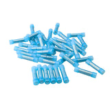 INSTALL BAY BNBC Butt Connectors in blue, 16-14 gauge, ideal for electronics and wiring applications.