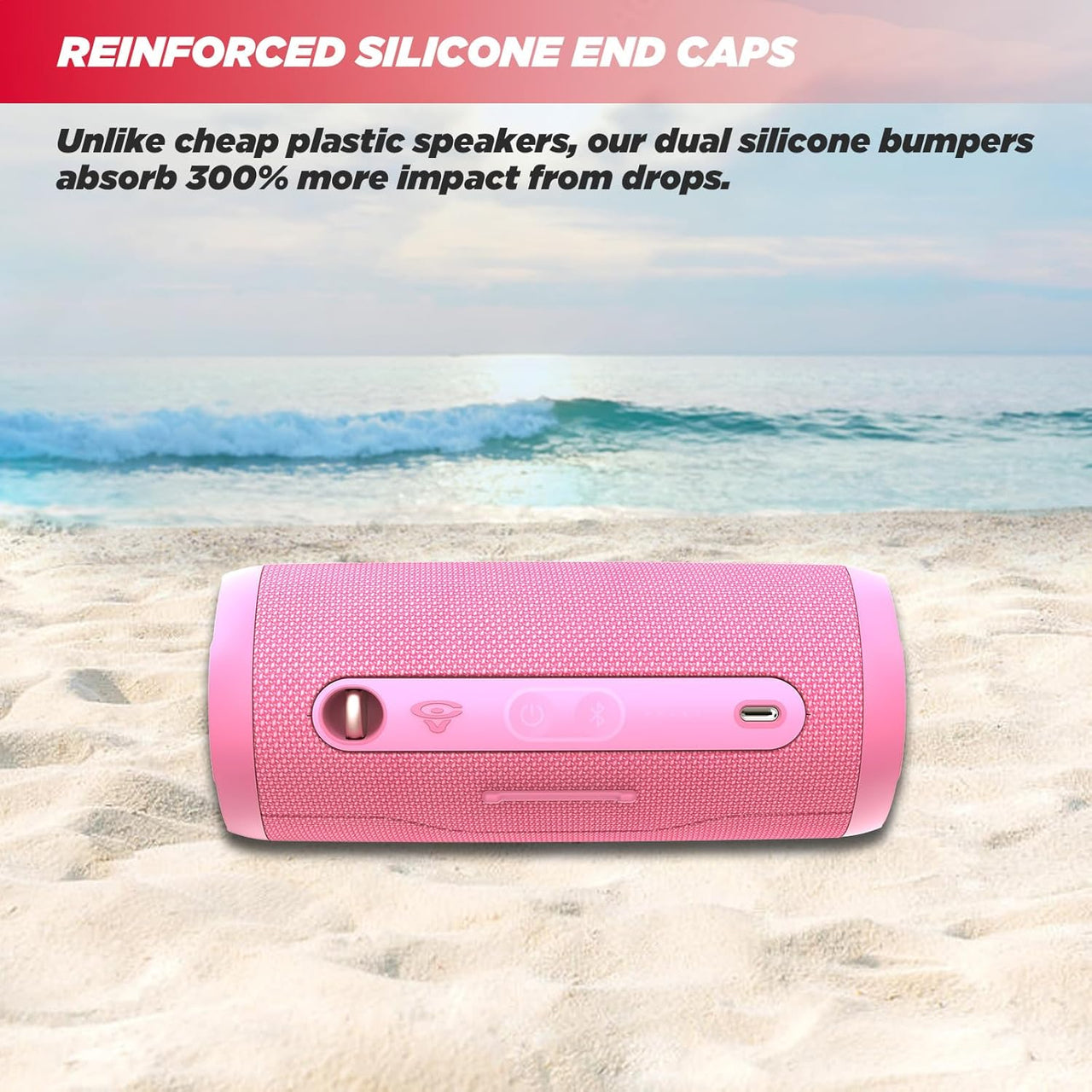 Cerwin Vega VMPNK Vega Mini Pink Portable Compact Powerhouse Bluetooth Speaker