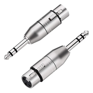 MR DJ XFTRS-2 1/4" TRS to Balanced XLR Female Adapter 2-Pack