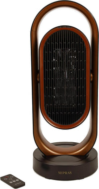 Thumbnail for 2-in-1 PTC Ceramic Heater & Fan with Remote Timer 3 Modes Safety Grid Black