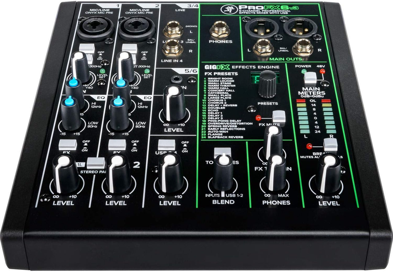 Mackie ProFX6v3, Professional Effects Mixer with USB