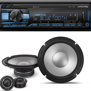 Alpine UTE-73BT Mech-Less Media Receiver & S2-S80C Type S 8" Component Speakers