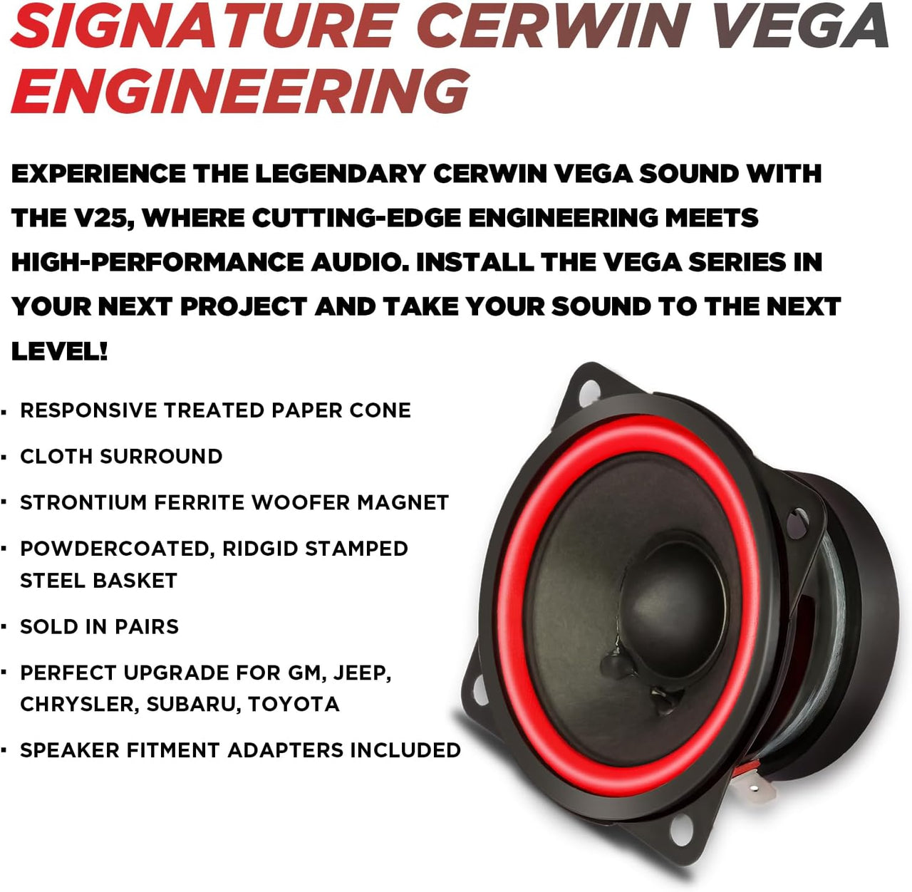 Cerwin Vega V25 2025 Edition - 2.5" FULL RANGE SPEAKER