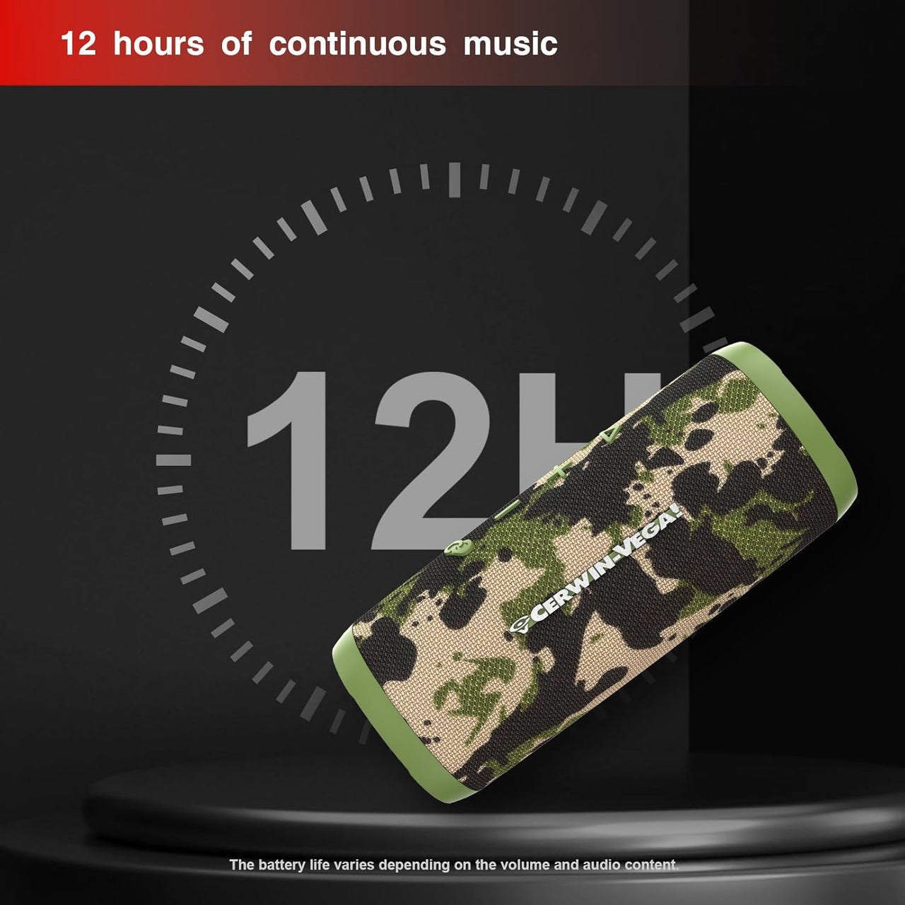 Cerwin Vega VMCAMO Vega Mini Camo Portable Compact Powerhouse Bluetooth Speaker