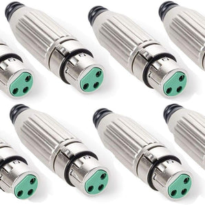 8 Switchcraft AAA3FZ AAA Series 3 Pin XLR Female Cable Mount, Silver Pins / Nickel Metal