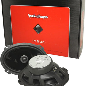 Rockford Fosgate P1692 Speaker + 6x9" Box 300W 6x9" 2-Way Coaxial Speakers