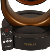 Thumbnail for 2-in-1 PTC Ceramic Heater & Fan with Remote Timer 3 Modes Safety Grid Black