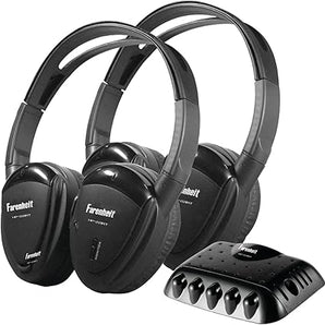Power Acoustik HP-22IRT Single Channel Infrared Wireless Headphones with Transmitter