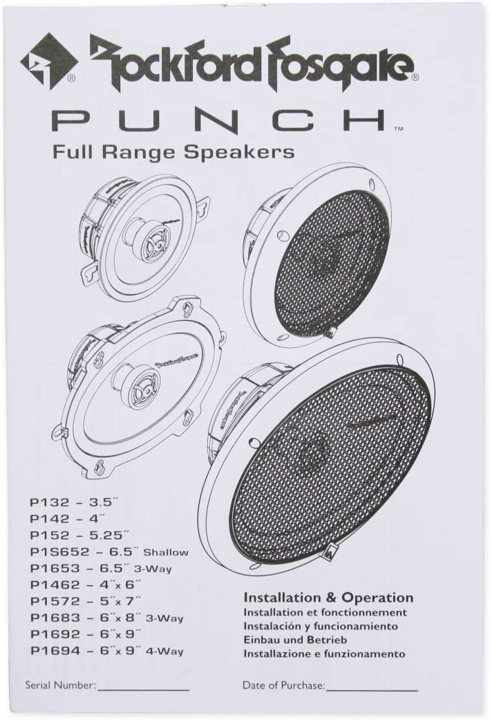 4 New Rockford Fosgate P1692 6x9" 300 Watt 2 Way Car Coaxial Speakers Audio