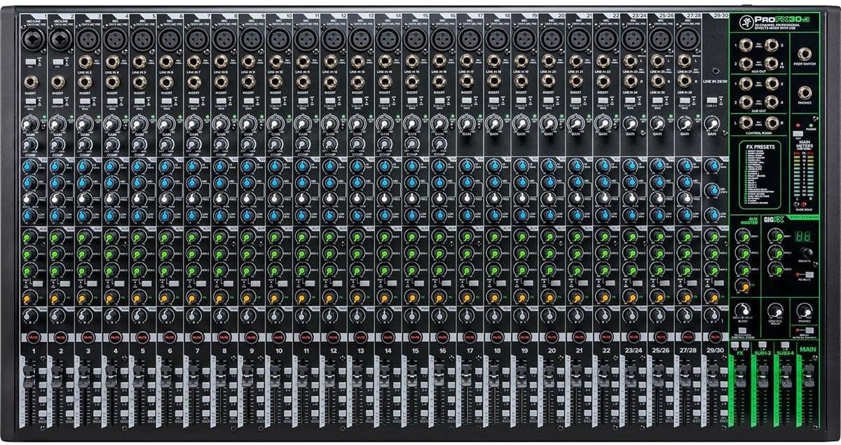 Mackie PROFX30-V3 30-Ch Pro Effects Mixer + CR4-X 4" Monitors Studio-Quality Sound