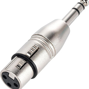 MR DJ XFTRS-2 1/4" TRS to Balanced XLR Female Adapter 2-Pack